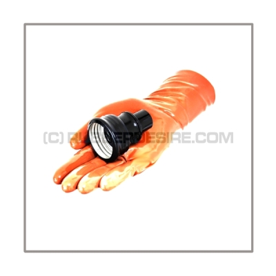 Gasmask-adaptor A-MEDI-22FF with 40 mm gasmask-thread female and 22mm medical port male in black